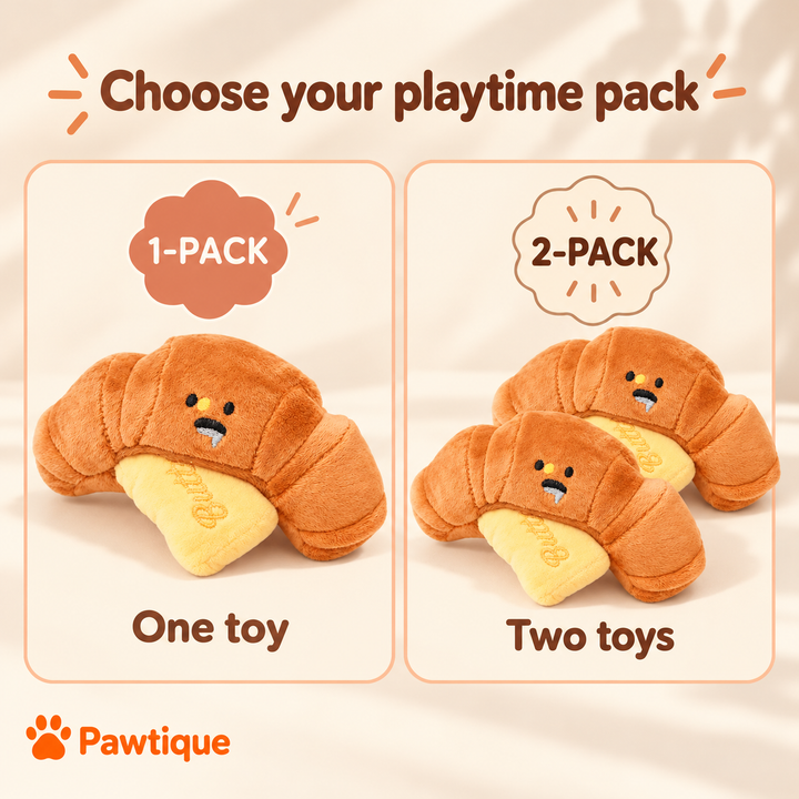 ButterCroissant one-pack and two-pack choices, one or two toys