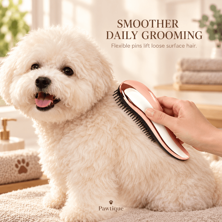 Pawtique CurveGlide™ Curved Pet Grooming Brush - Pawtique