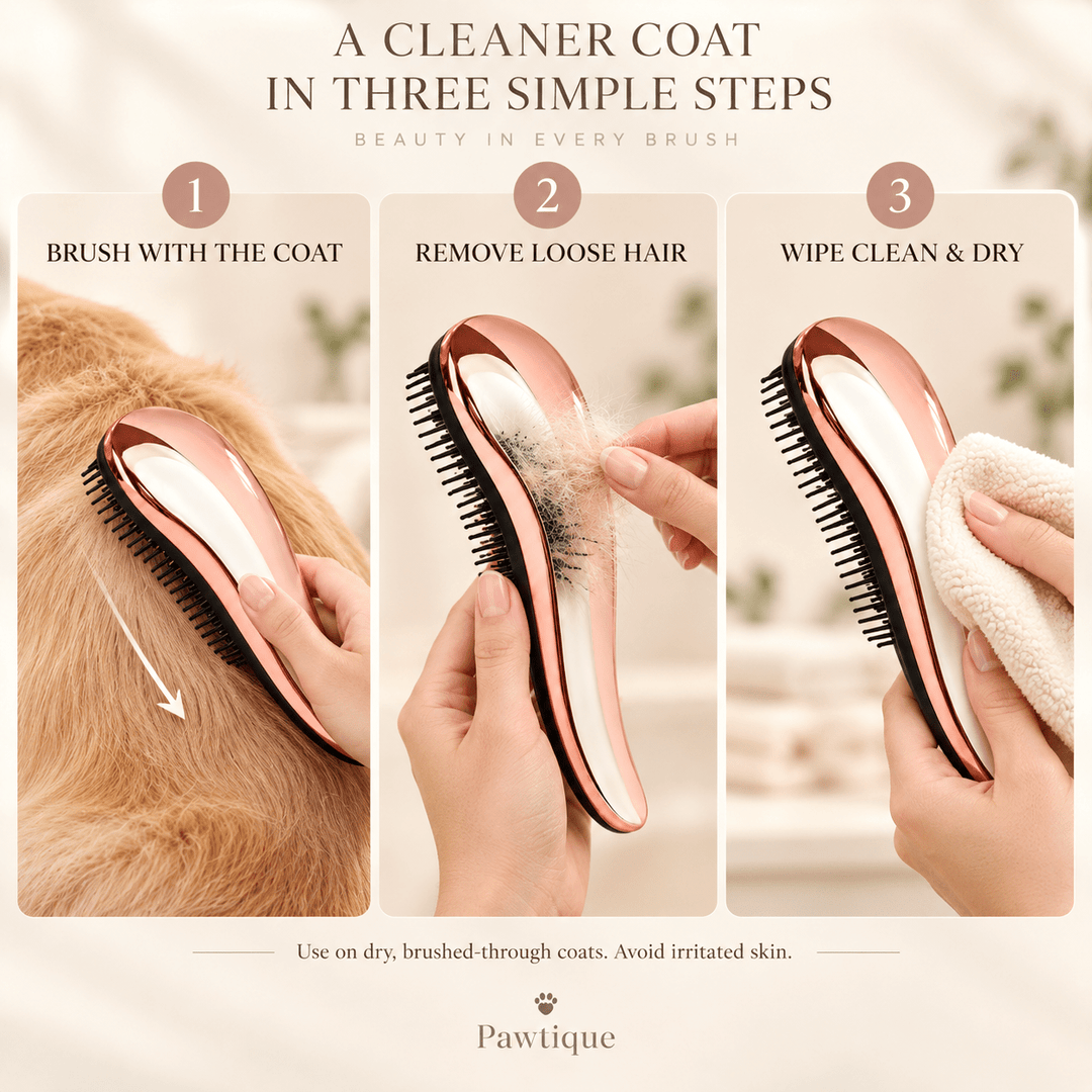 Pawtique CurveGlide™ Curved Pet Grooming Brush - Pawtique