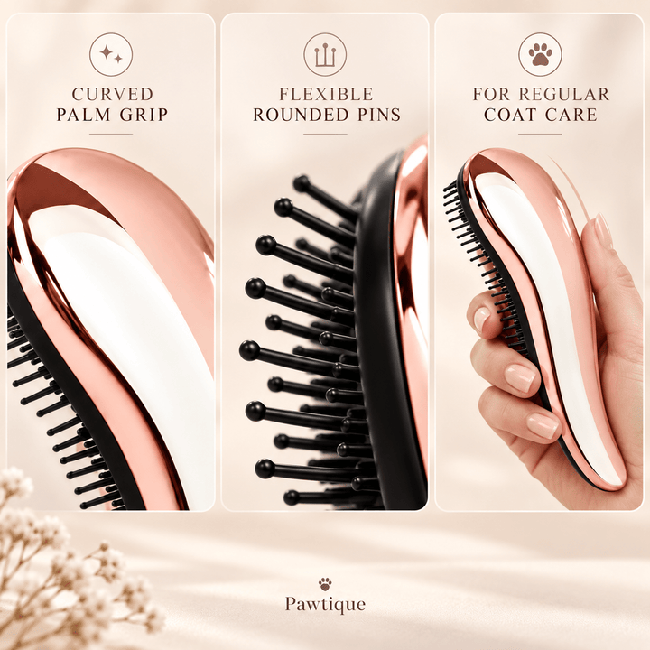 Pawtique CurveGlide™ Curved Pet Grooming Brush - Pawtique