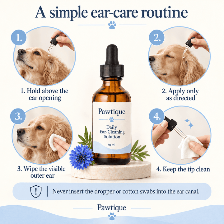 Pawtique Daily Ear-Cleaning Solution for Dogs &amp; Cats – 50 ml - Pawtique