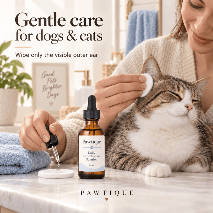 Pawtique Daily Ear-Cleaning Solution for Dogs &amp; Cats – 50 ml - Pawtique