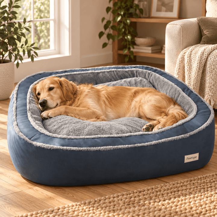 Pawtique DeepRest™ Plush Bolster Dog Bed - Pawtique