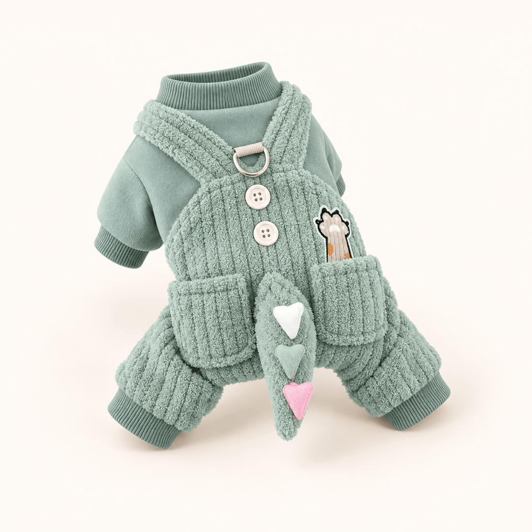 Pawtique DinoTail™ Plush Dog Jumpsuit - Pawtique