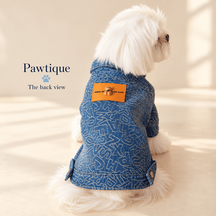 Pawtique Distressed Denim Dog Jacket - Pawtique