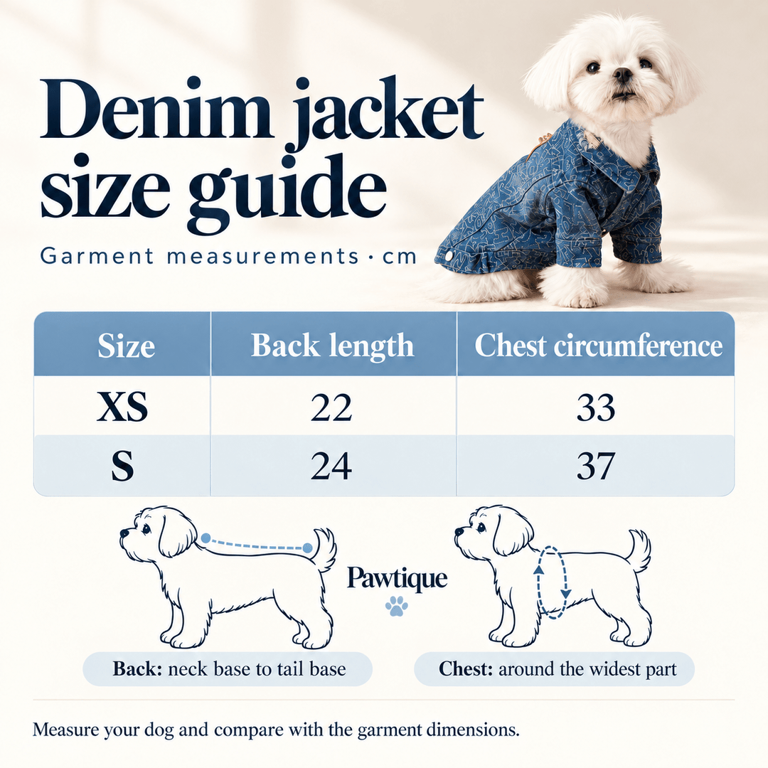 Pawtique Distressed Denim Dog Jacket - Pawtique