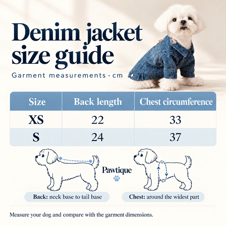 Pawtique Distressed Denim Dog Jacket - Pawtique