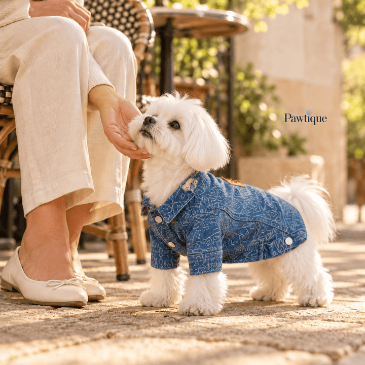 Pawtique Distressed Denim Dog Jacket - Pawtique