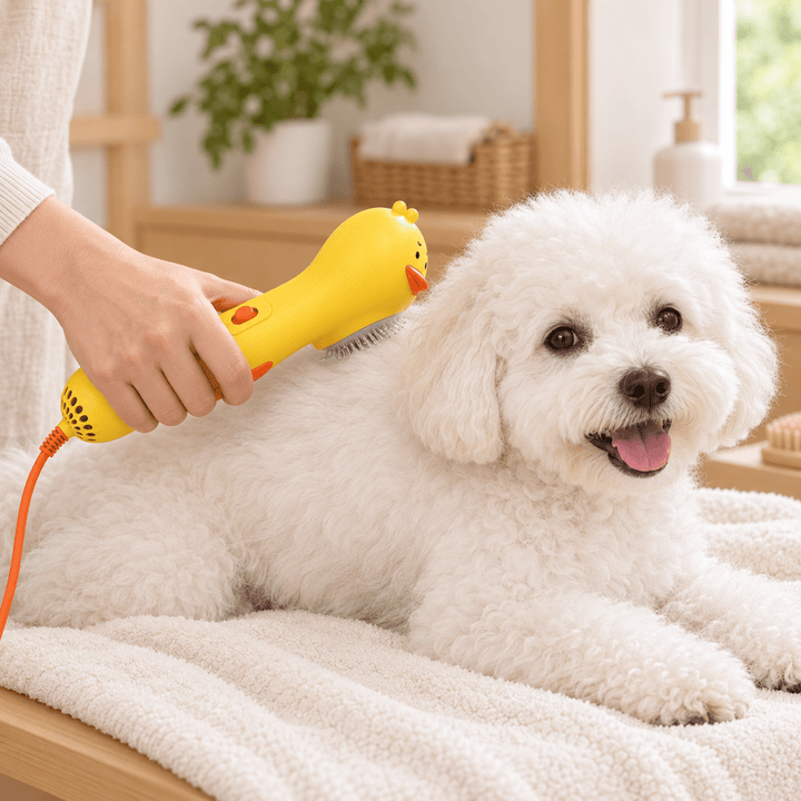 Pawtique DuckieDry™ 2-in-1 Pet Dryer Brush - Pawtique