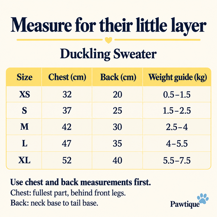 Pawtique Duckling Knit Pet Sweater - Pawtique