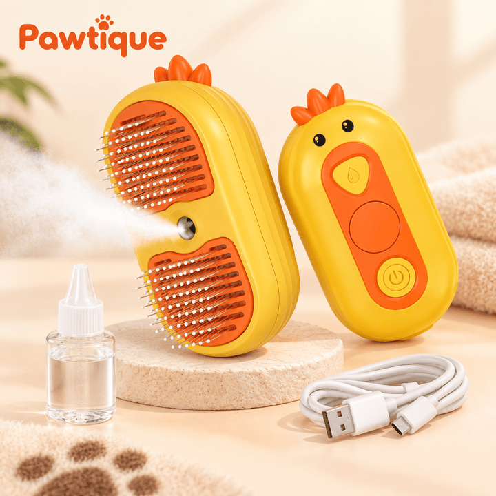 Pawtique DuckMist™ Rechargeable Pet Mist Grooming Brush - Pawtique