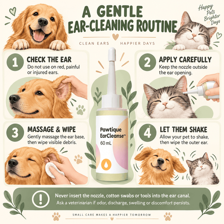 Pawtique EarCleanse™ 60 mL Pet Ear Cleaning Solution - Pawtique