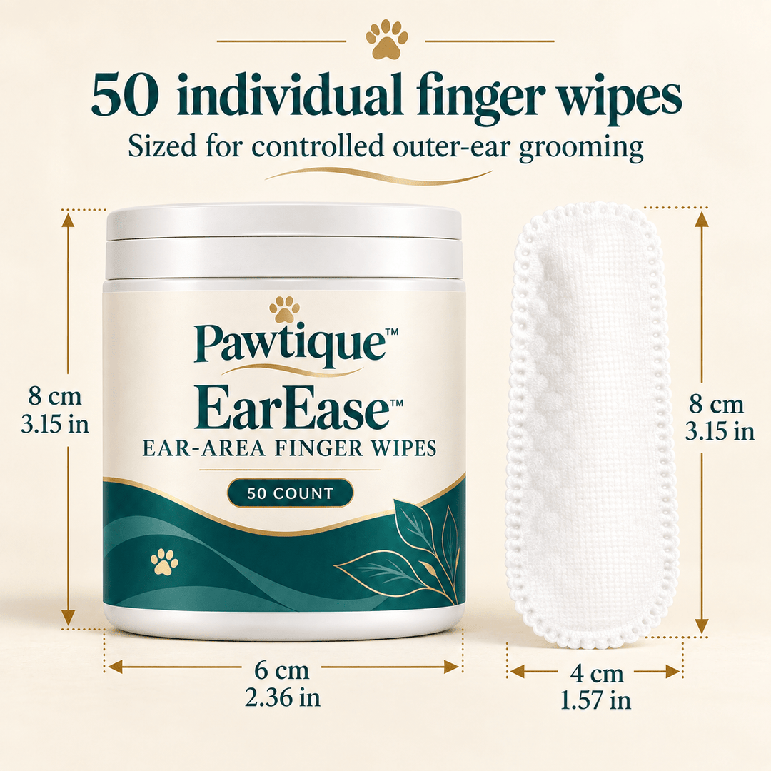 Pawtique EarEase™ Ear-Area Finger Wipes — 50 Count - Pawtique
