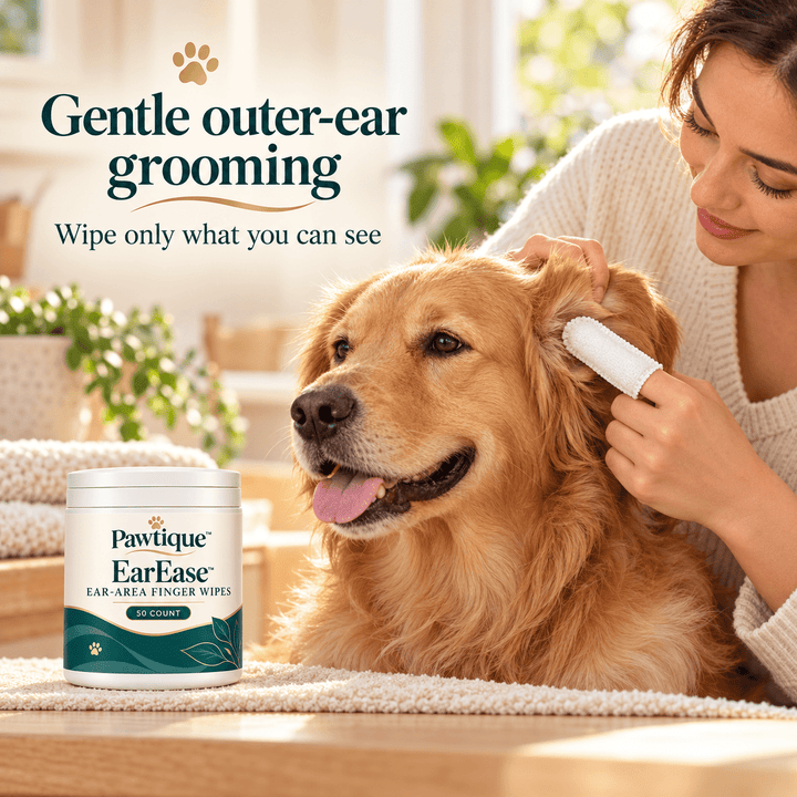 Pawtique EarEase™ Ear-Area Finger Wipes — 50 Count - Pawtique