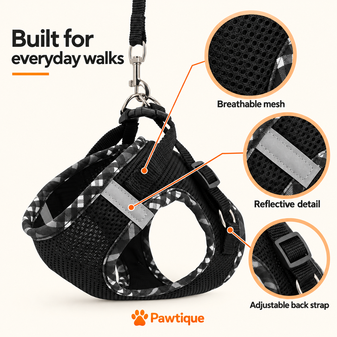 EasyFit mesh, reflective detail and adjustable back strap close-ups