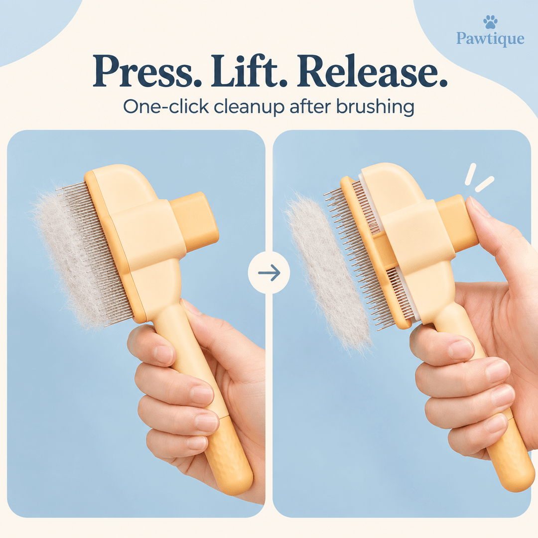 Pawtique EasyRelease™ Self-Cleaning Slicker Brush - Pawtique