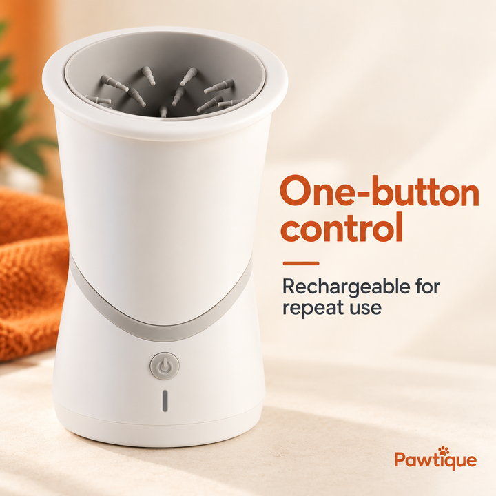 Close view of the paw cleaner&