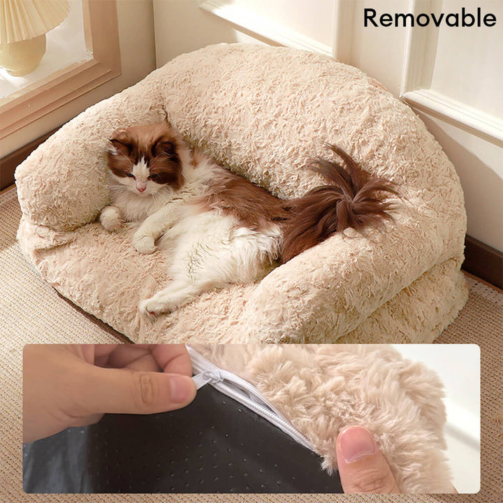 Pawtique EmbraceSofa™ Plush Wraparound Pet Bed - Pawtique