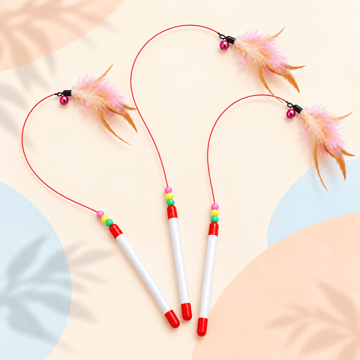 Pawtique FeatherFlex™ Steel-Wire Feather Cat Teaser - Pawtique