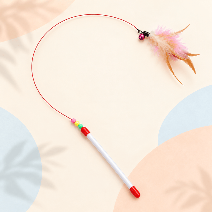 Pawtique FeatherFlex™ Steel-Wire Feather Cat Teaser - Pawtique
