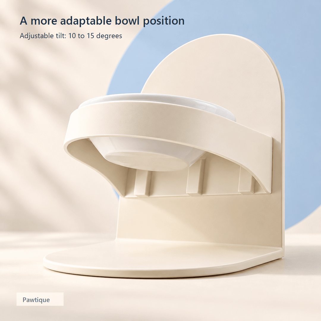 Pawtique FlexDine™ Adjustable Elevated Ceramic Cat Bowl - Pawtique