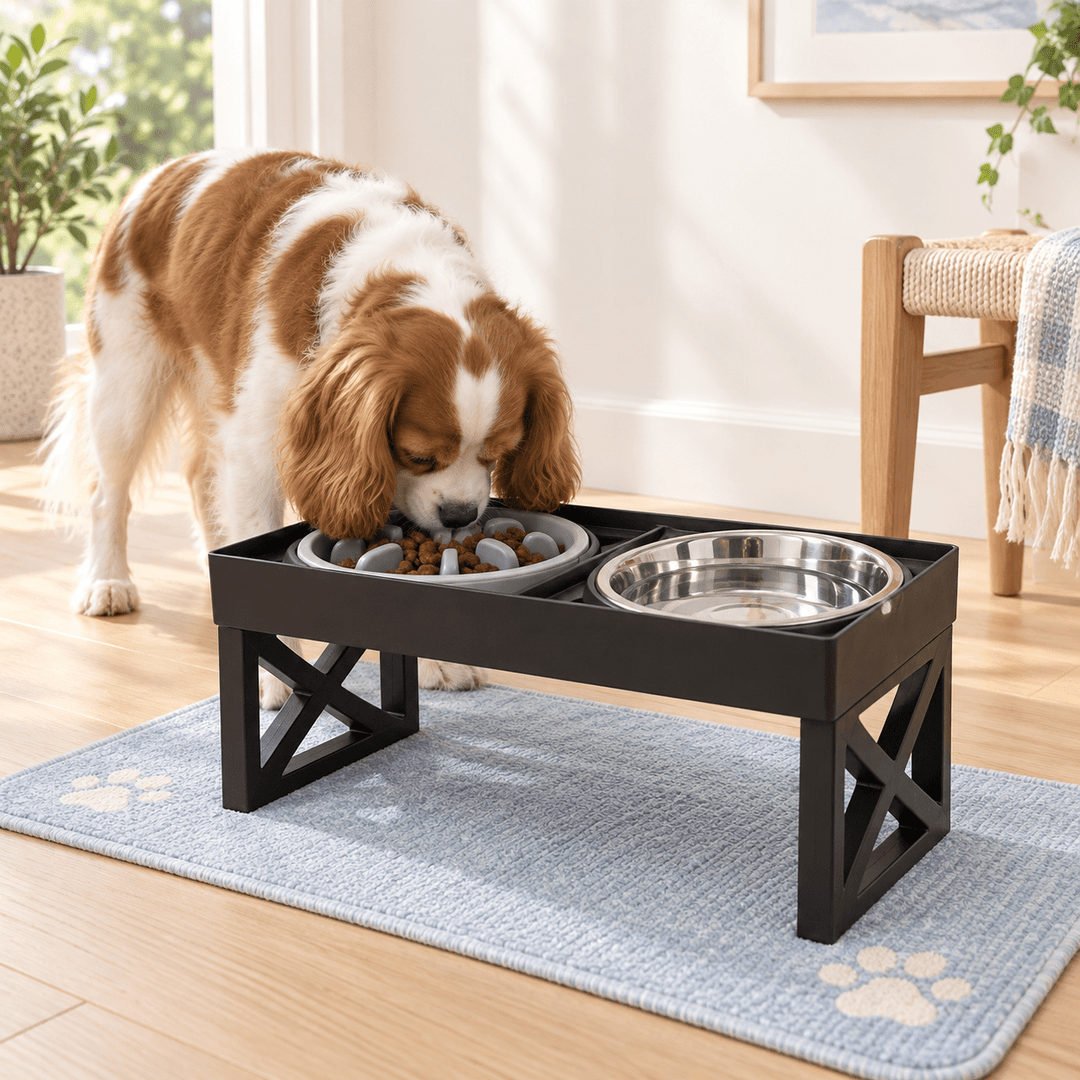 Pawtique FlexFeast 3-Height Double Pet Bowl - Pawtique