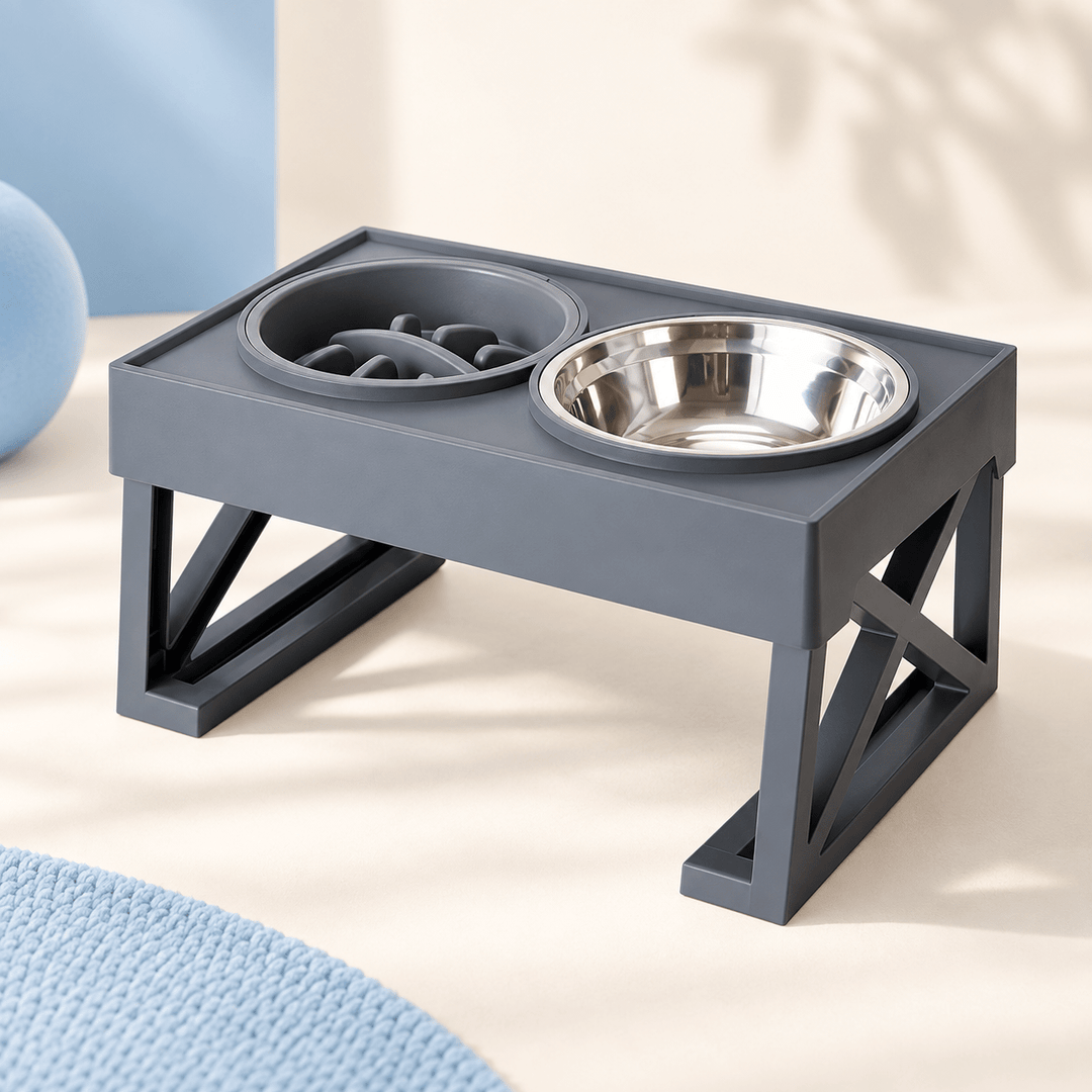 Pawtique FlexFeast 3-Height Double Pet Bowl - Pawtique
