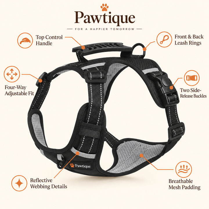 Pawtique FlexGuard dog harness feature guide