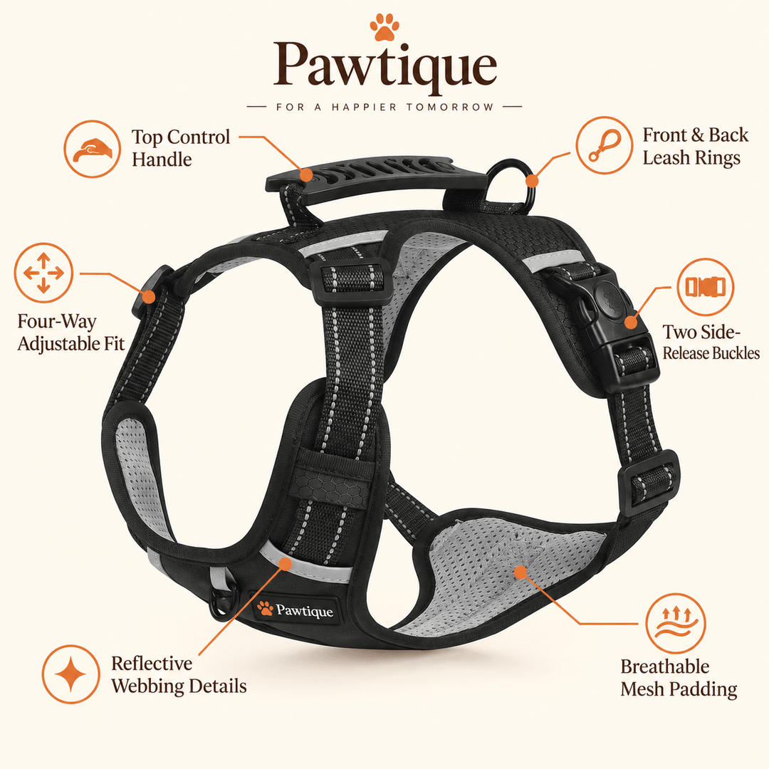 Pawtique FlexGuard™ Reflective Padded Dog Harness - Pawtique