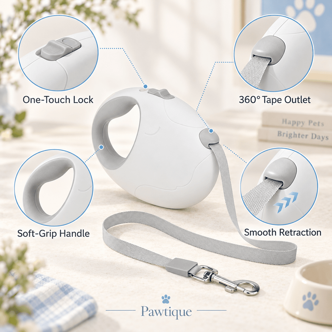 Pawtique FlexiReach™ Retractable Tape Dog Leash - Pawtique