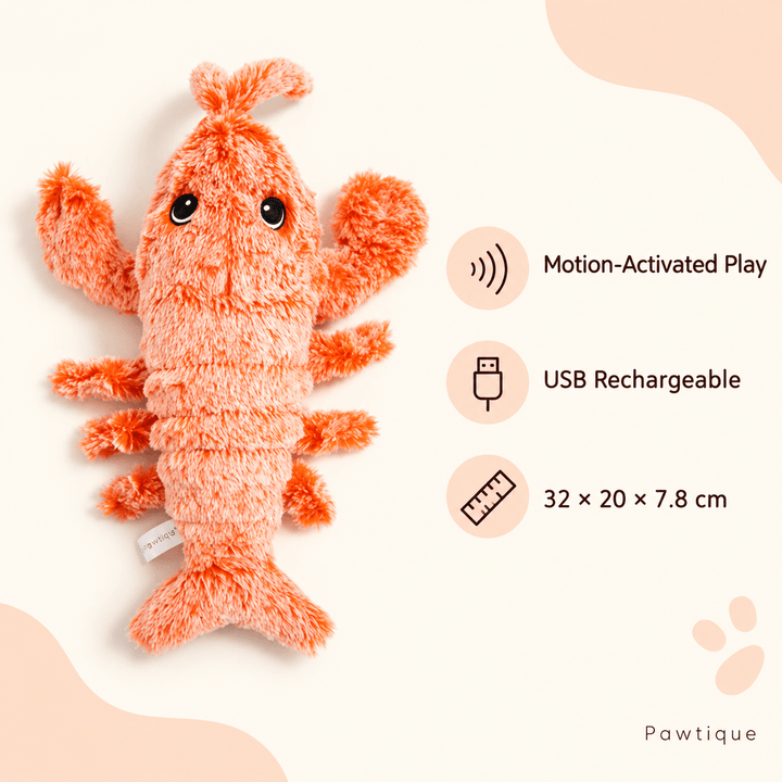 Pawtique FloppyLobster™ USB-Rechargeable Moving Dog Toy - Pawtique