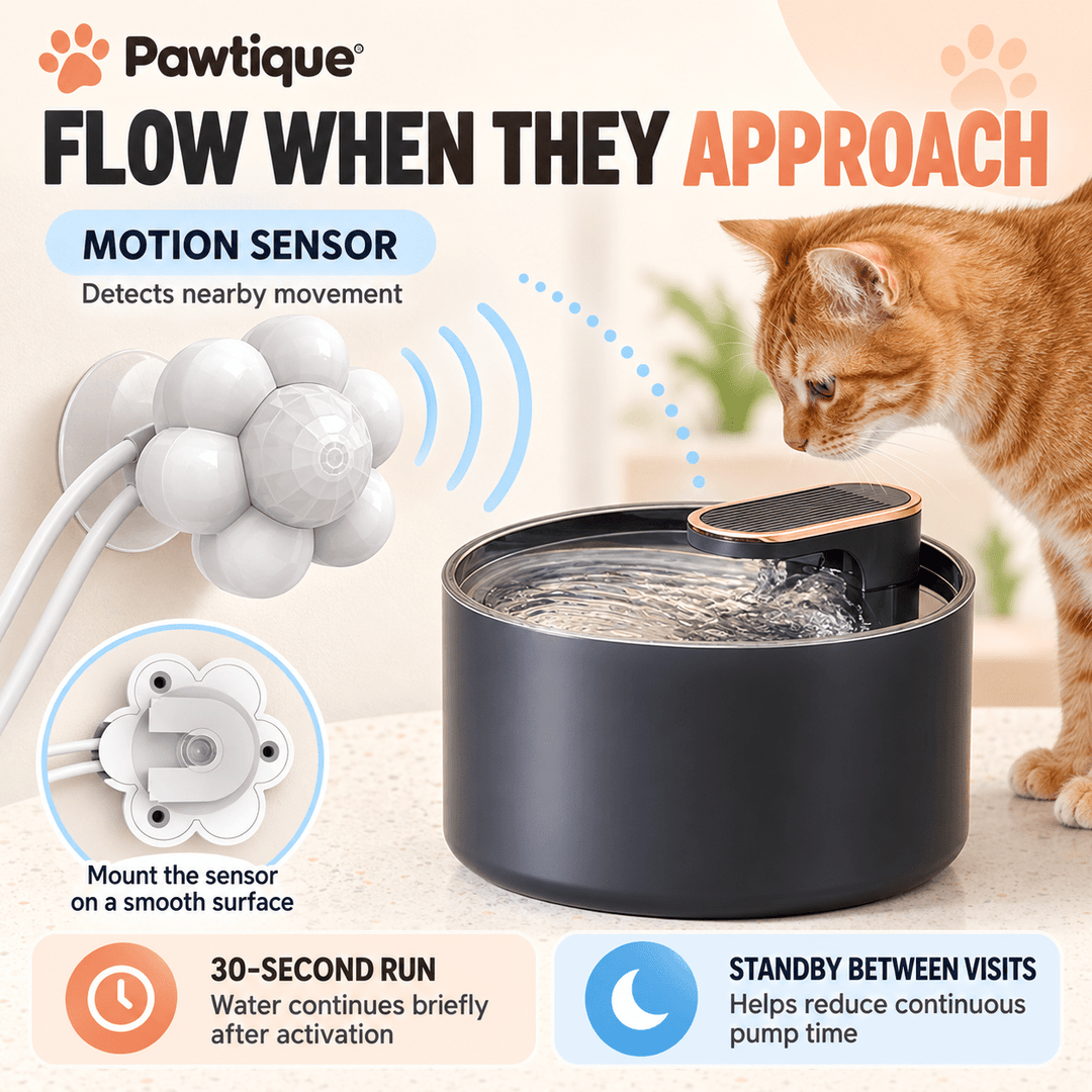 Pawtique FlowSense™ 3L Sensor Pet Water Fountain - Pawtique