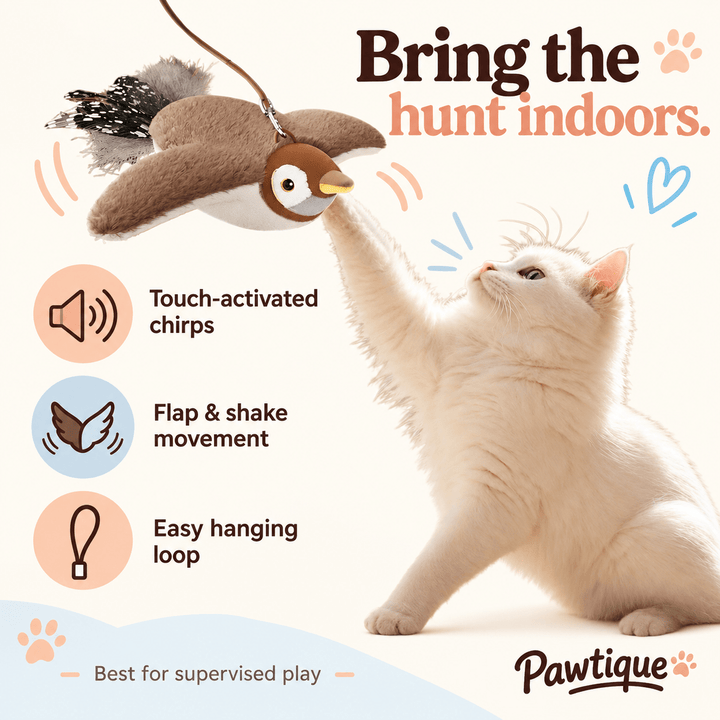 Pawtique FlutterMimic™ Motion Bird Cat Toy - Pawtique