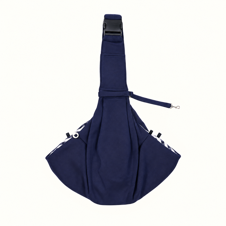 Pawtique foldable pet sling carrier, navy hero