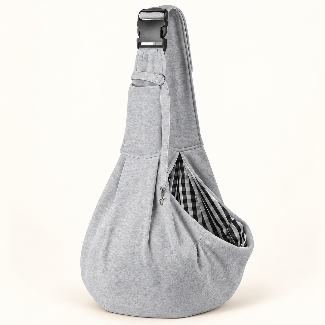 Pawtique foldable pet sling carrier, grey hero