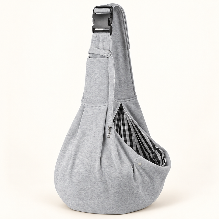 Pawtique foldable pet sling carrier, grey hero