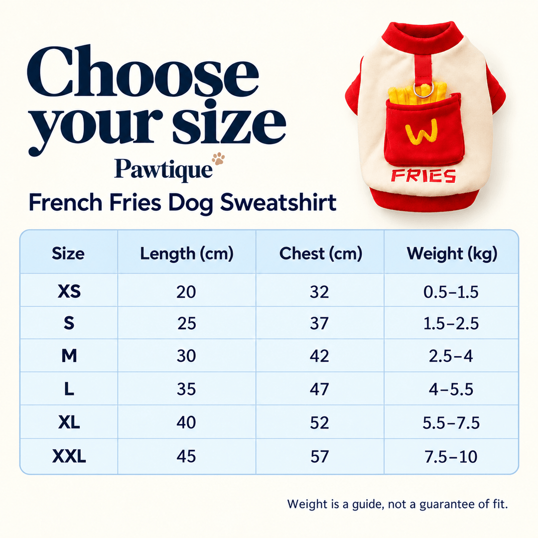Pawtique French Fries Dog Sweatshirt - Pawtique