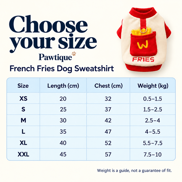 Pawtique French Fries Dog Sweatshirt - Pawtique