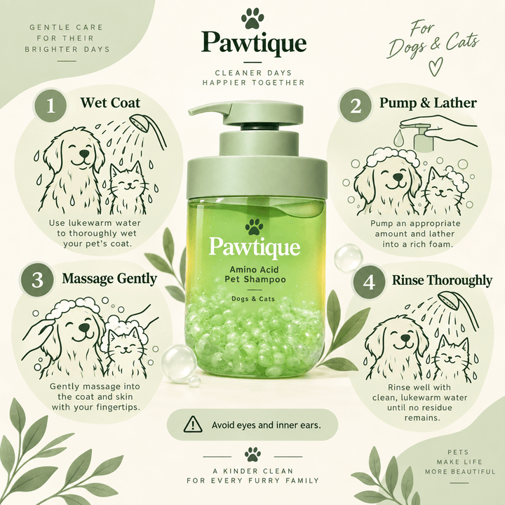 Pawtique FreshLeaf™ Amino Acid Pet Shampoo for Dogs &amp; Cats - Pawtique