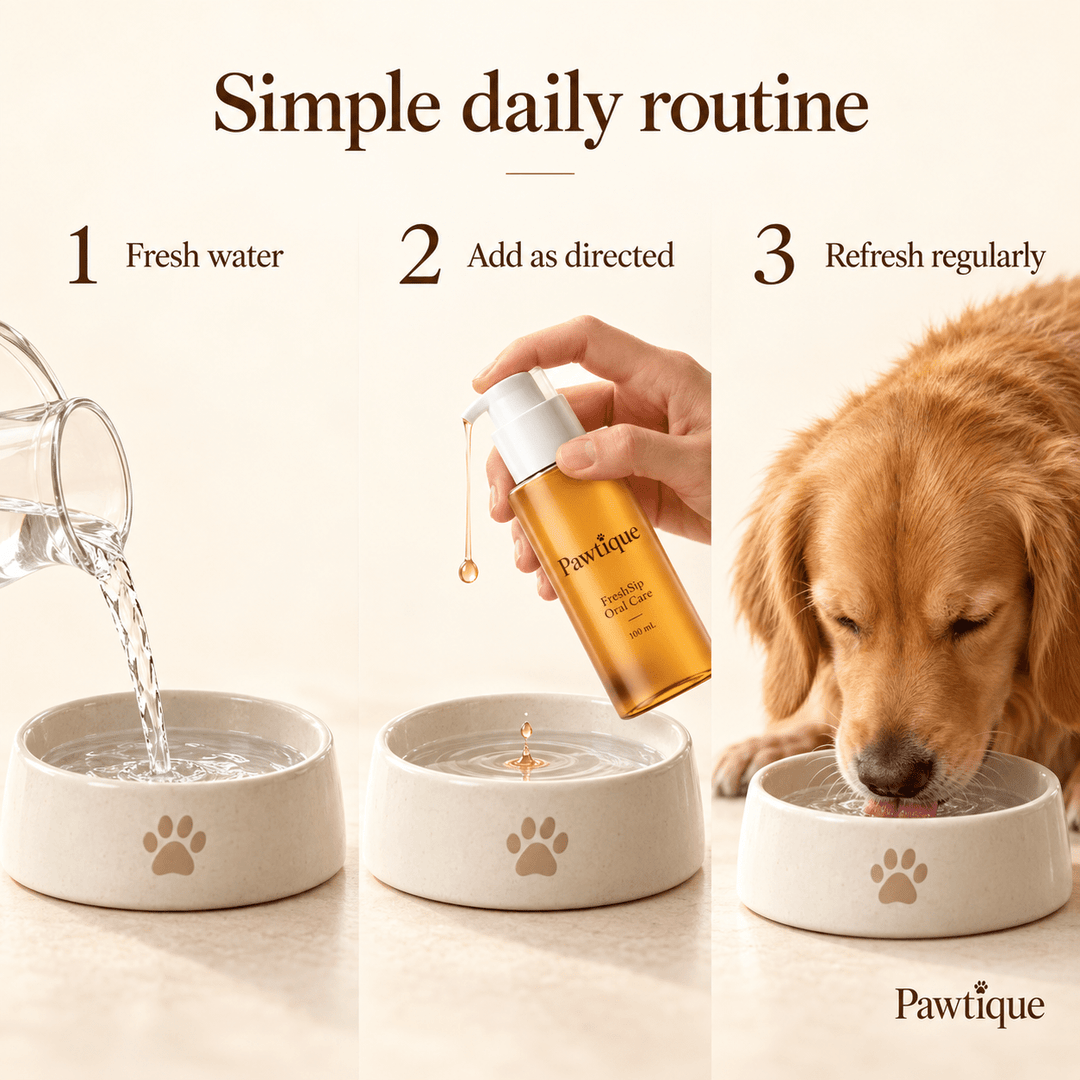 Pawtique FreshSip™ Pet Oral Care Water Additive - Pawtique