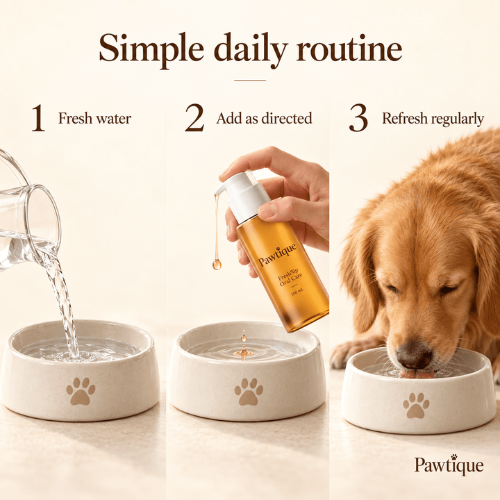 Pawtique FreshSip™ Pet Oral Care Water Additive - Pawtique