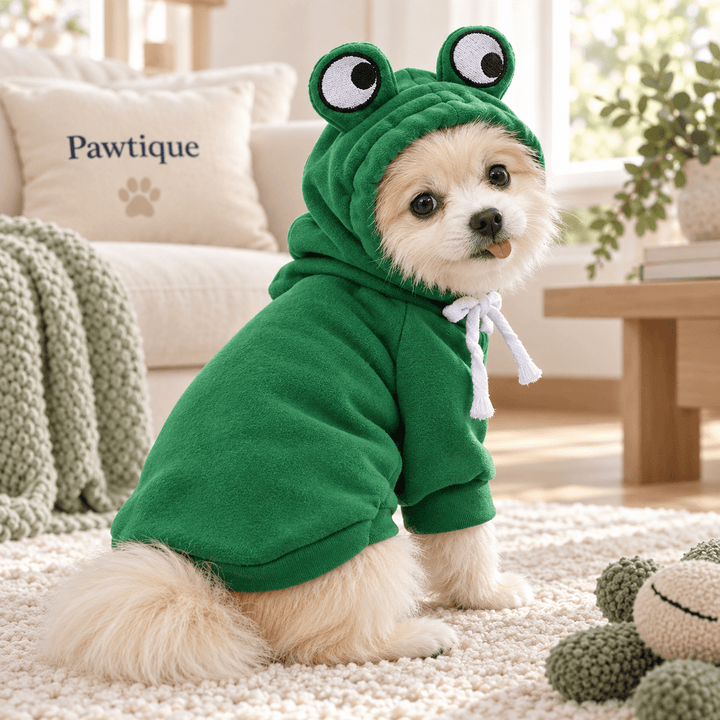 Pawtique FrogHop™ Fleece Dog Hoodie - Pawtique