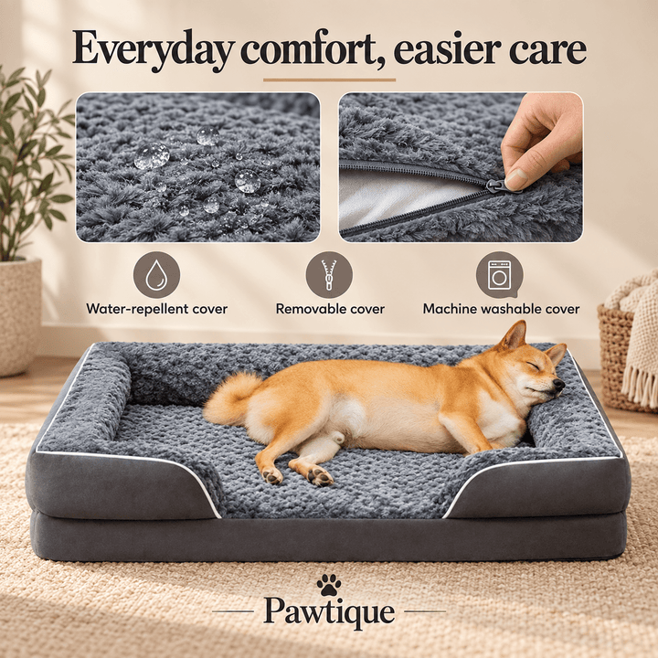 Pawtique FullNest™ Water-Repellent Bolster Dog Bed - Pawtique