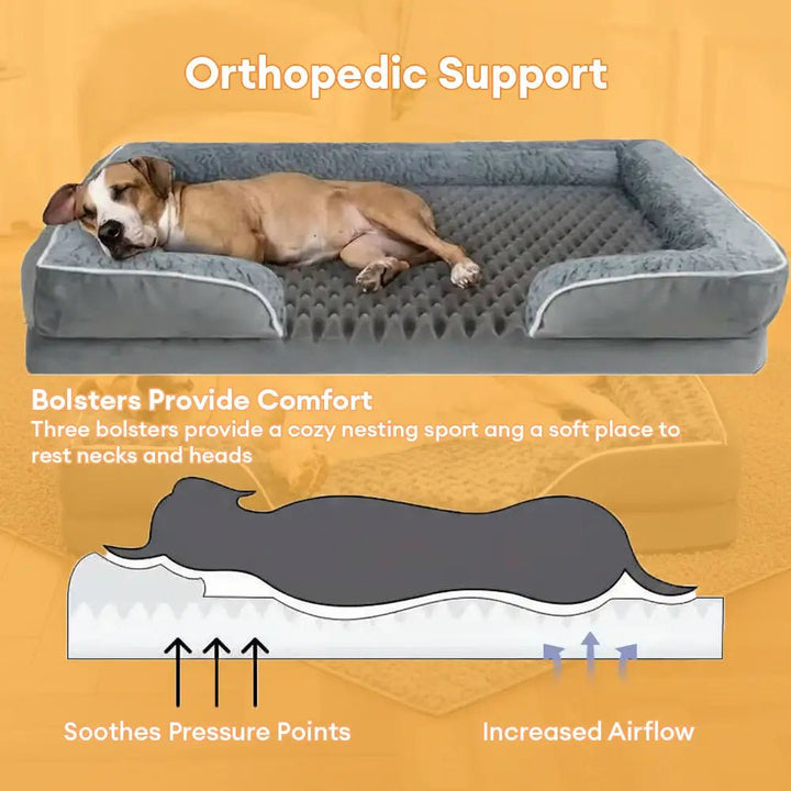 Pawtique FullNest™ Water-Repellent Bolster Dog Bed - Pawtique
