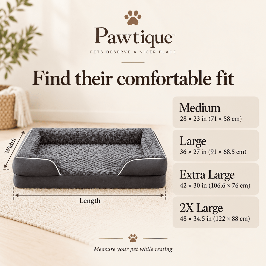 Pawtique FullNest™ Water-Repellent Bolster Dog Bed - Pawtique