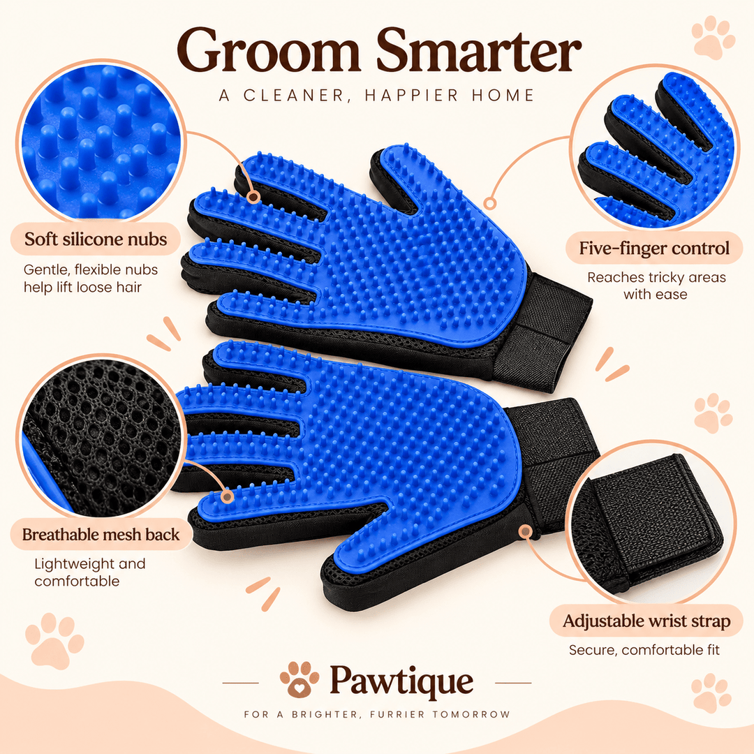 Pawtique FurHug™ Pet Grooming Gloves — Pair - Pawtique