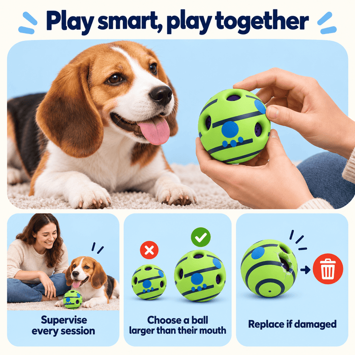 Pawtique GiggleRoll Interactive Dog Ball - Pawtique