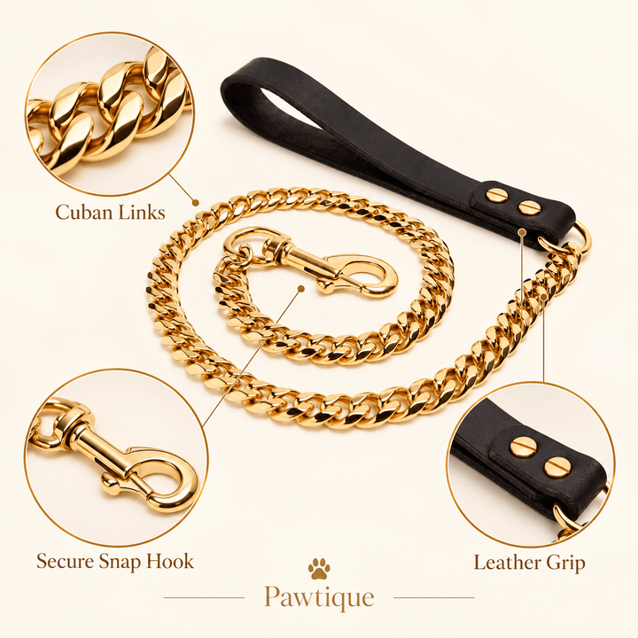 Pawtique GildedLink™ Cuban Chain Dog Leash - Pawtique