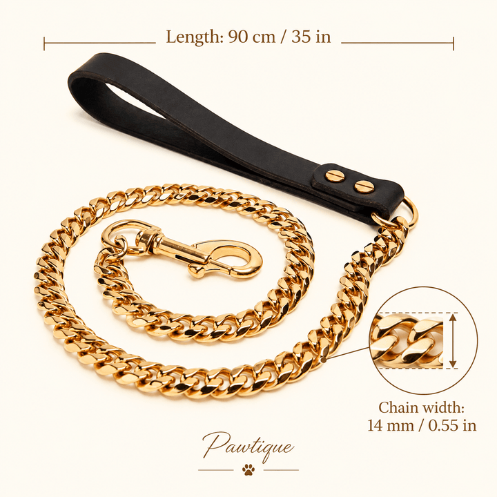 Pawtique GildedLink™ Cuban Chain Dog Leash - Pawtique