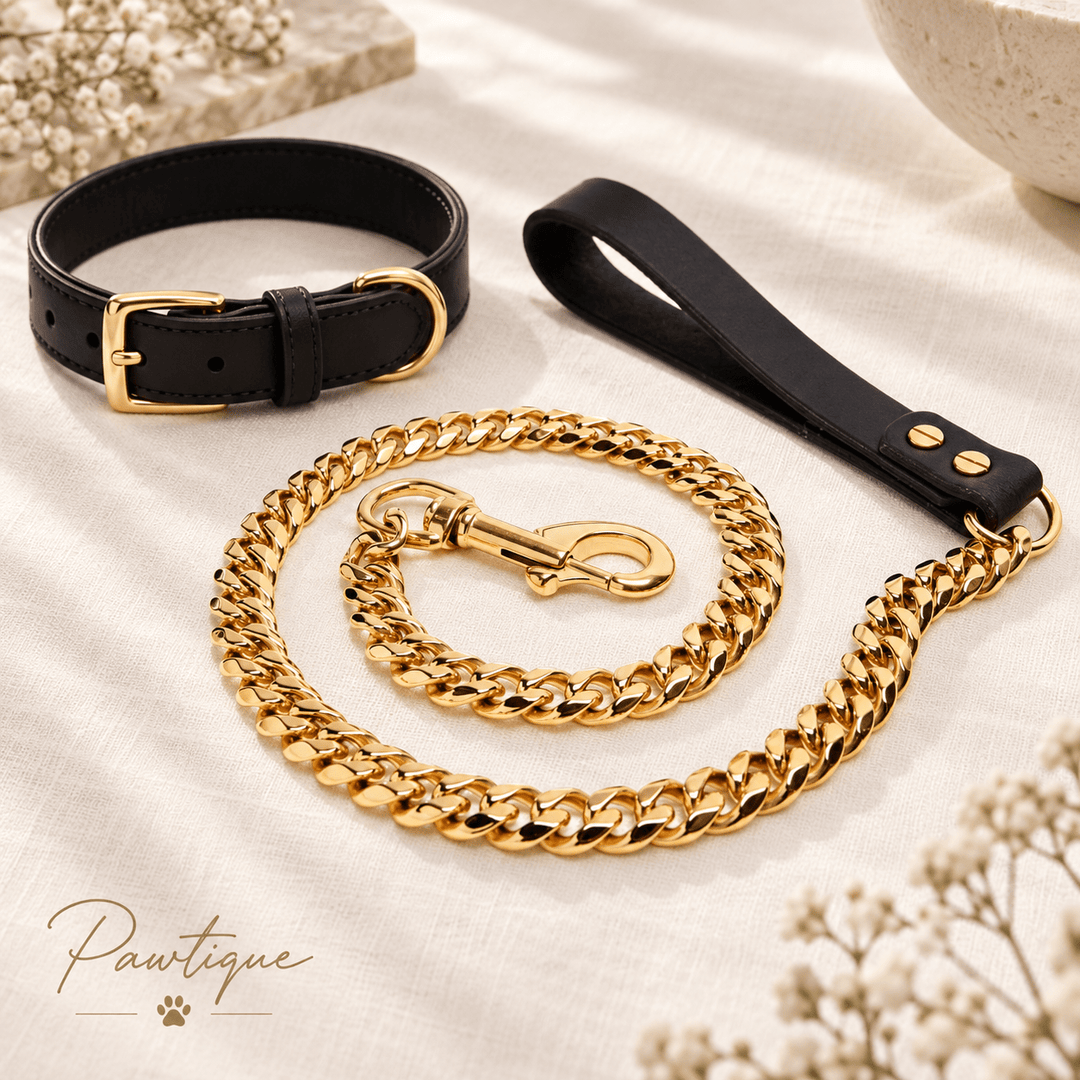 Pawtique GildedLink™ Cuban Chain Dog Leash - Pawtique